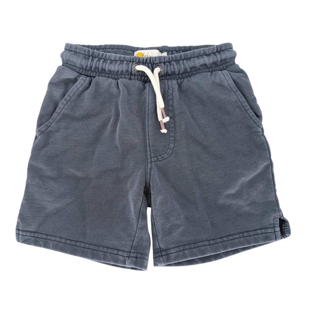Boden Sweat Shorts Kids 4Y Slate Blue Elastic Drawstring Cotton French‎ Terry